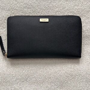 Kate Spade Black Textured Clutch